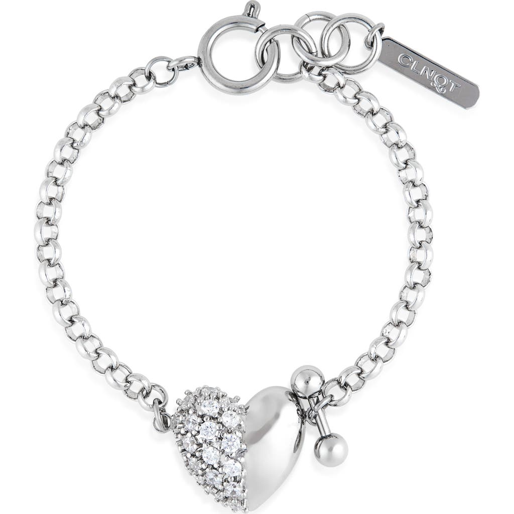 Justine Clenquet Siam Heart Charm Bracelet In Metallic