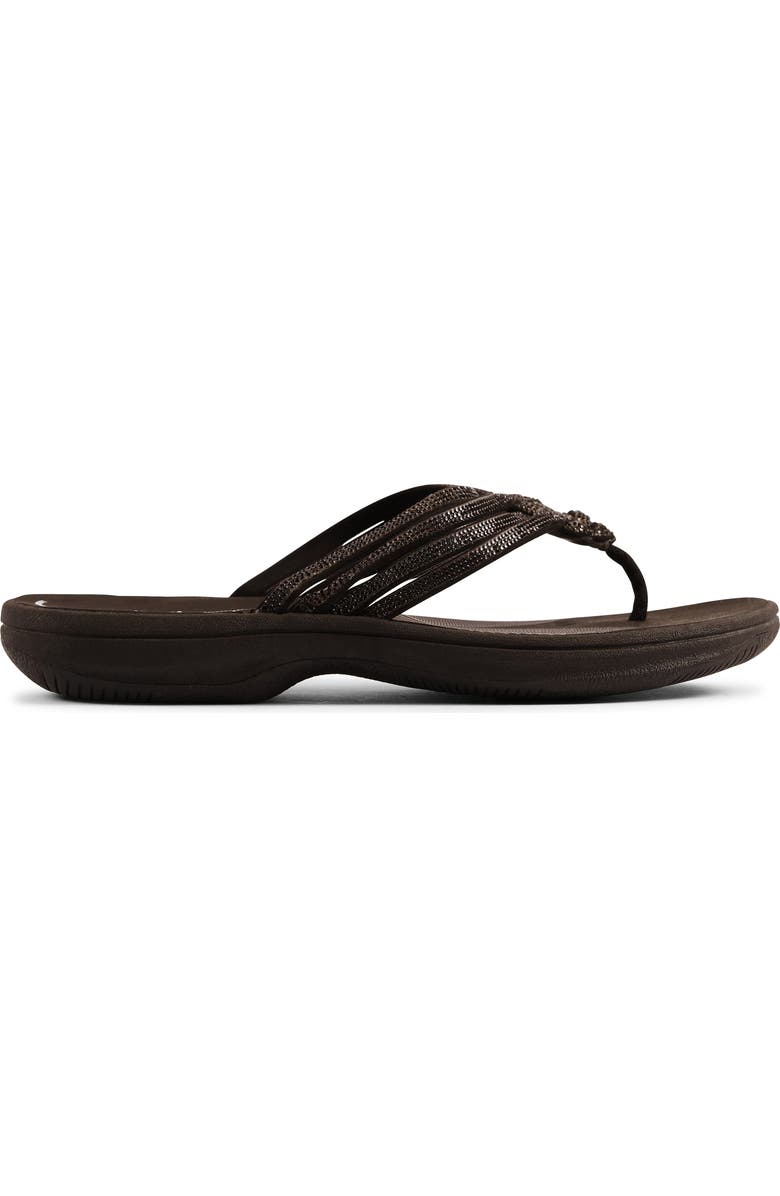 Clarks<sup>®</sup> Breeze Gem Crystal Embellished Flip Flop, Alternate, color, Black