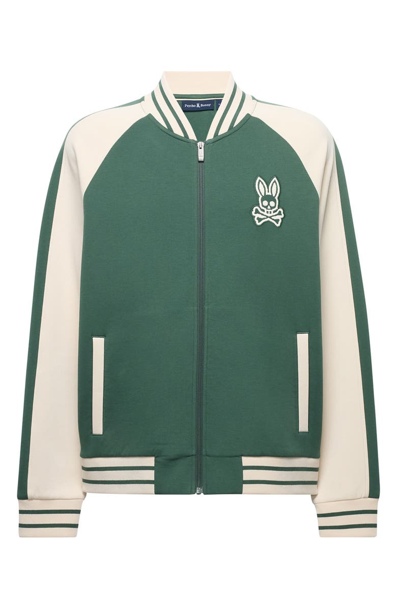 Psycho Bunny Stiles Knit Bomber Jacket, Alternate, color, Garden Topiary