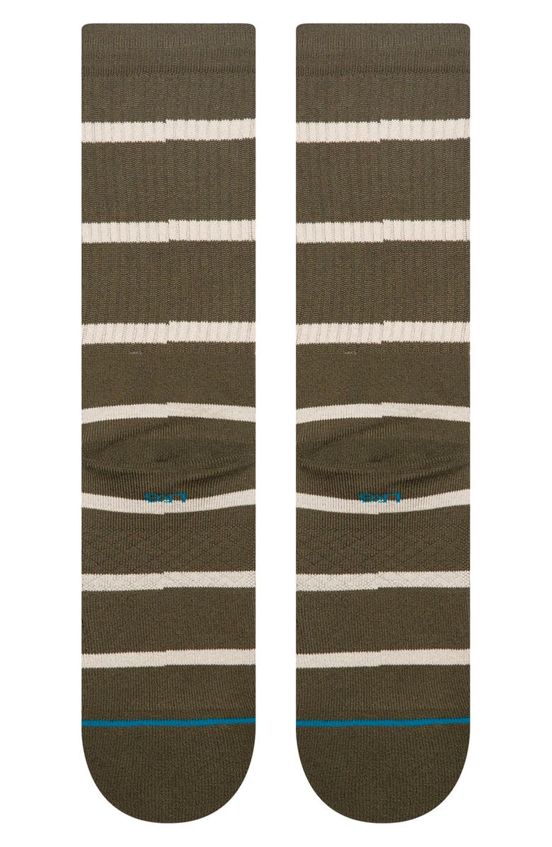 Stance Heritage Crew Socks, Alternate, color, Olive