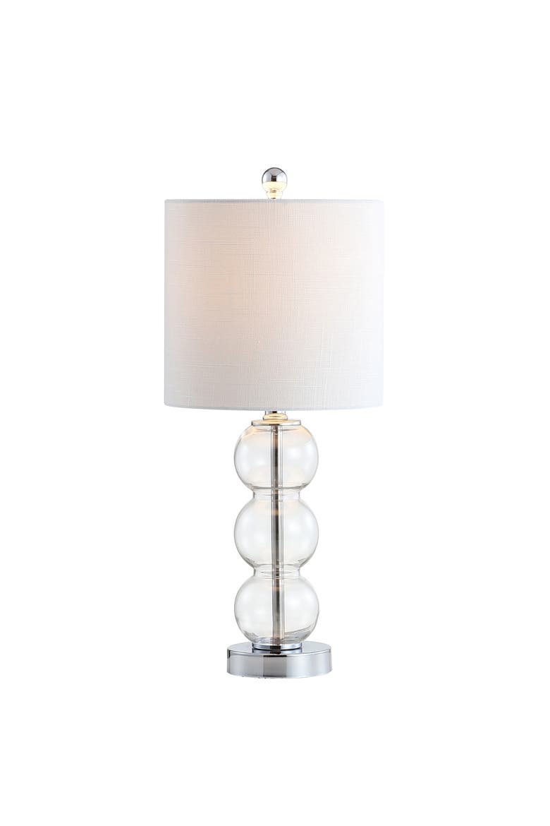 February Glass/Metal LED Table Lamp, Main, color, Clear/Chrome