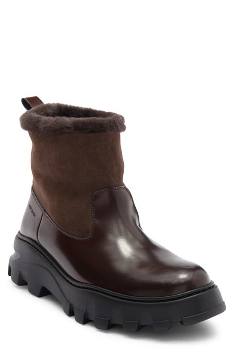 Alton Genuine Shearling Lined Lug Sole Boot (Men)