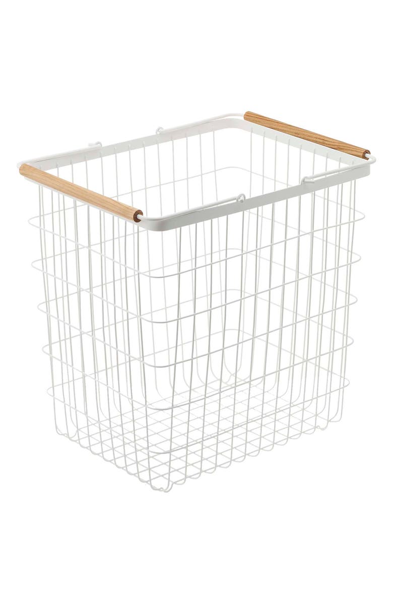 Yamazaki Tosca Laundry Basket, Alternate, color, White Large