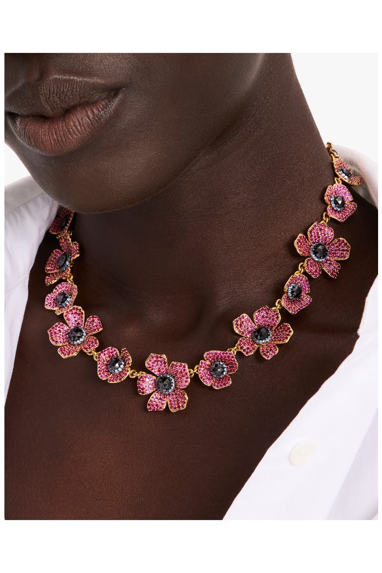 poppy power statement necklace, Alternate, color, PINK MULTI