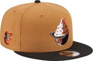 New Era Men's New Era Khaki/Black Baltimore Orioles Ice Cream 9FIFTY Snapback Hat