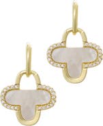 Adornia Mother-of-Pearl Clover Drop Earrings