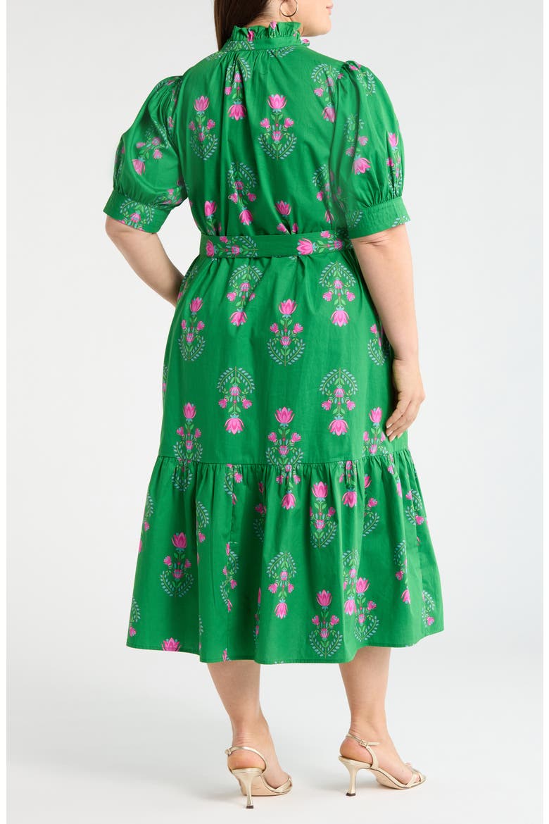 Floral Giles Shirtdress, Alternate, color, GREEN/ PINK