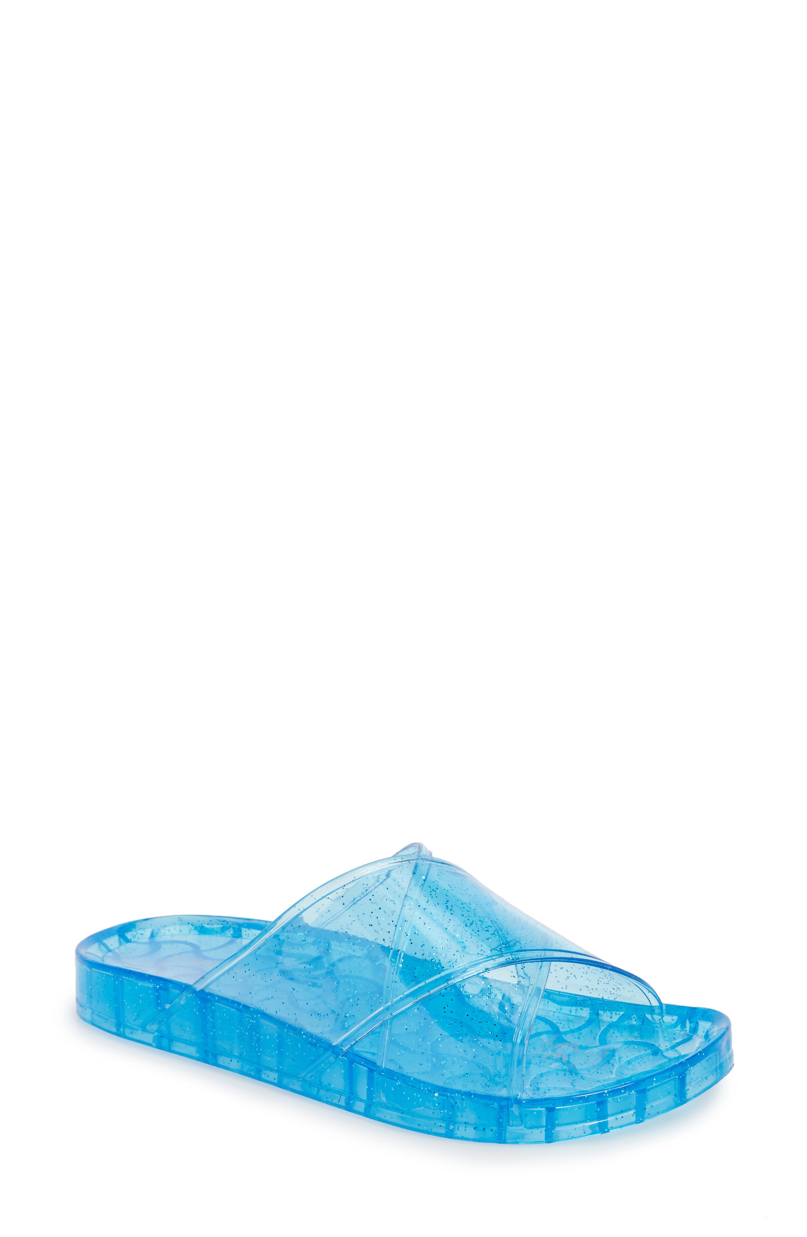 Roxy Jelly Slide Sandal, Main, color, BLUE
