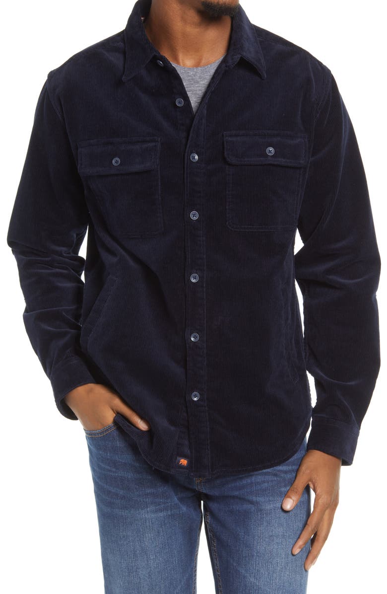 The Normal Brand Heavy Corduroy Shirt Jacket, Alternate, color, Normal Navy