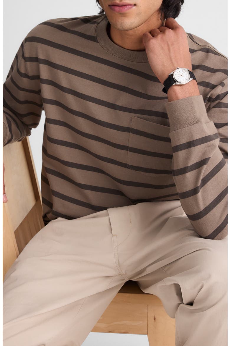 The Vintage Long Sleeve Pocket T-Shirt, Alternate, color, STRIPE DARK DRIFTWOOD
