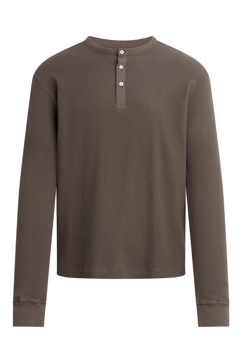 Long Sleeve Waffle Henley T-Shirt, Alternate, color, TEA LEAF