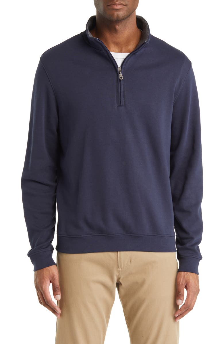 Scott Barber Pima Cotton Interlock Quarter Zip Pullover, Main, color,