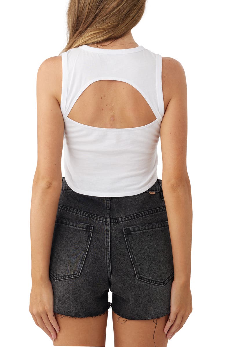 O'Neill Like Totally Cotton Cutout Graphic Crop Tank, Alternate, color, 