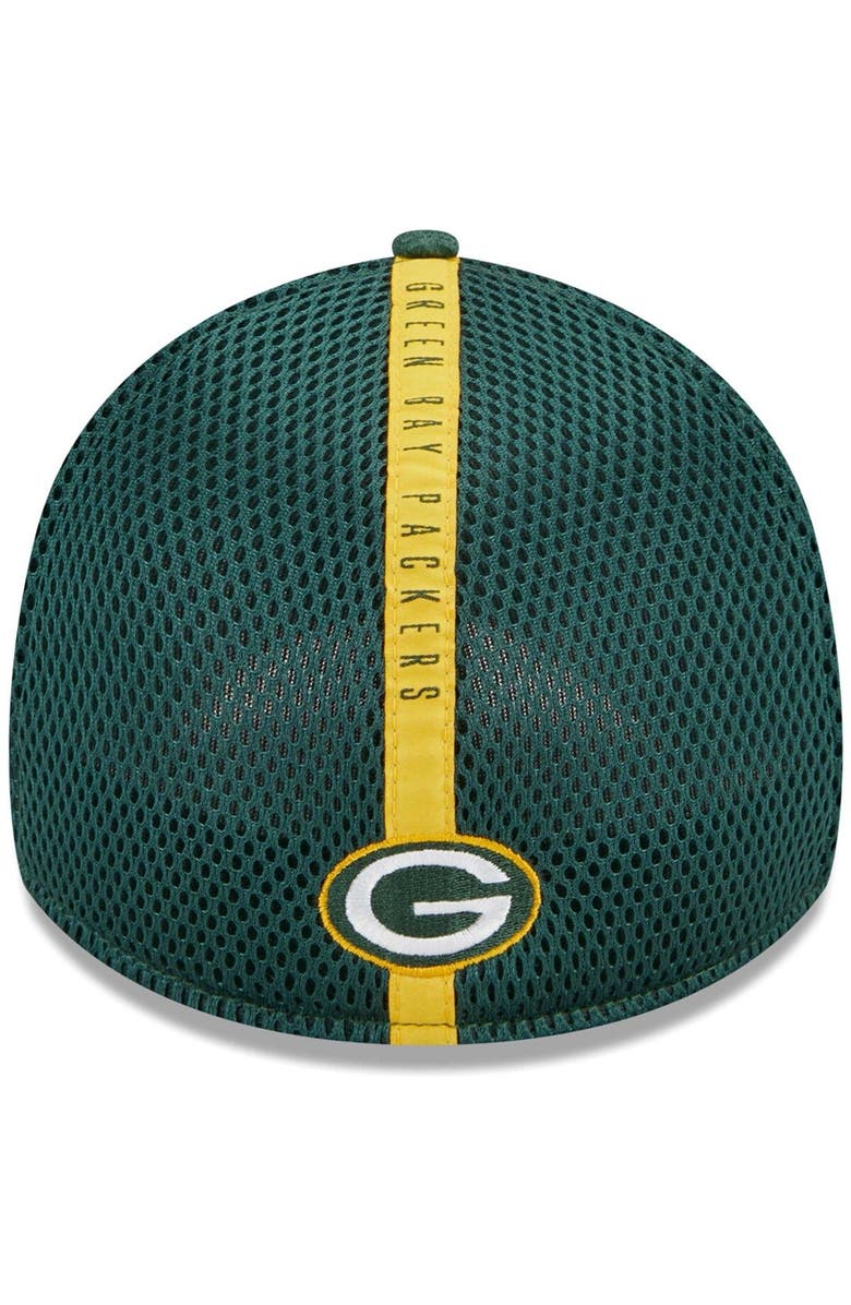New Era Men's New Era Green Green Bay Packers Stripe 39THIRTY Flex Hat, Alternate, color,
