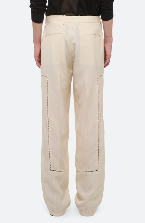 HELMUT LANG HELMUT LANG BORDER RELAXED FIT SLUB VISCOSE CARPENTER PANTS 