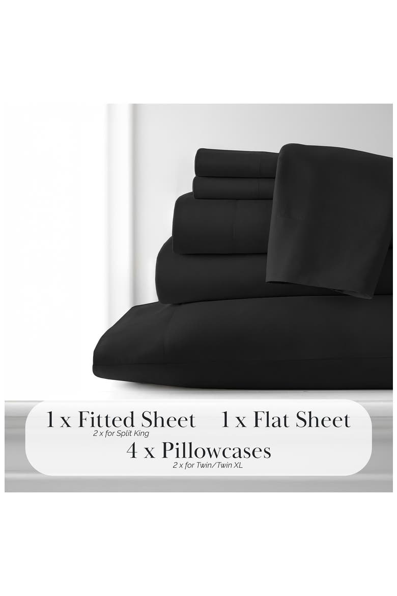 Vilano Springs Extra Deep Pocket Sheet Set, Alternate, color, BLACK