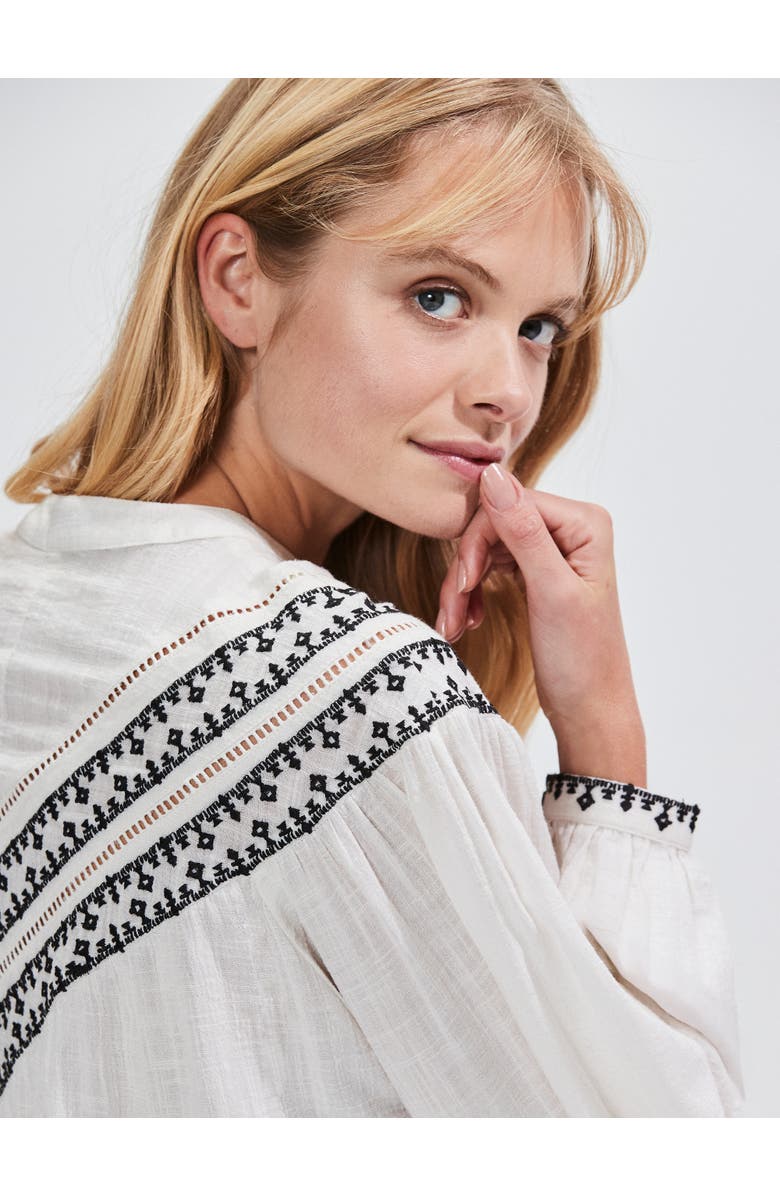 Ro&Zo Embroidered Yoke Blouse, Alternate, color,