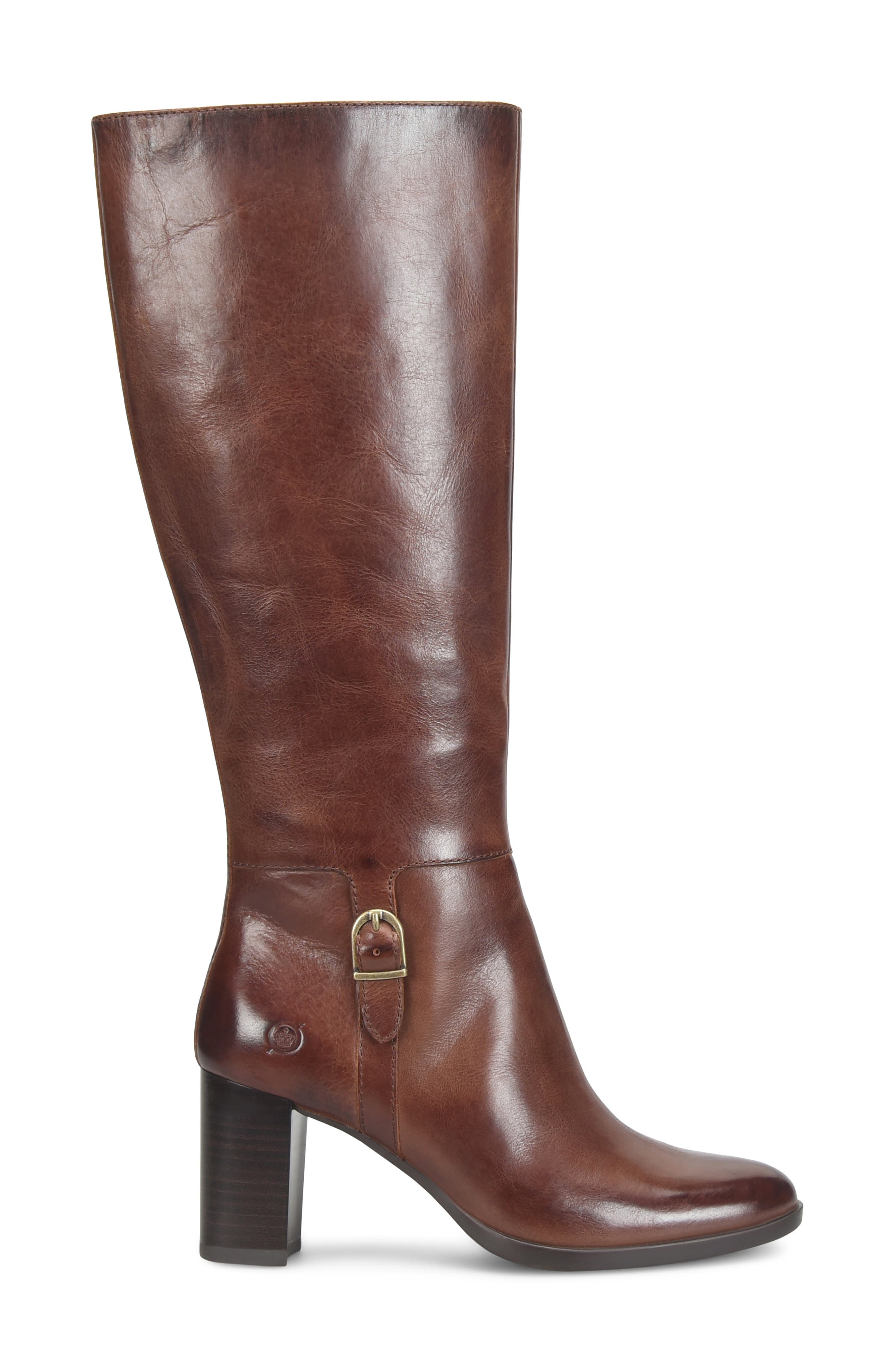 Elysia Knee High Leather Boot, Alternate, color, BROWN LEATHER