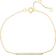 EFFY 14K Gold Plated Sterling Silver Diamond Bar Bracelet