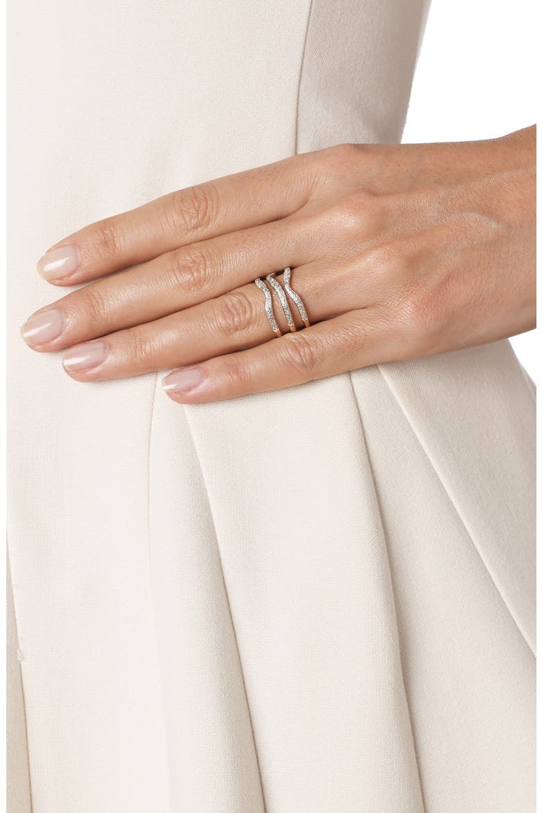 Riva Three Band Diamond Ring, Alternate, color, ROSE GOLD