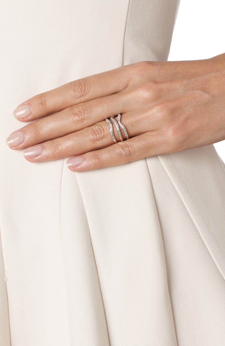 Monica Vinader Riva Three Band Diamond Ring, Alternate, color,