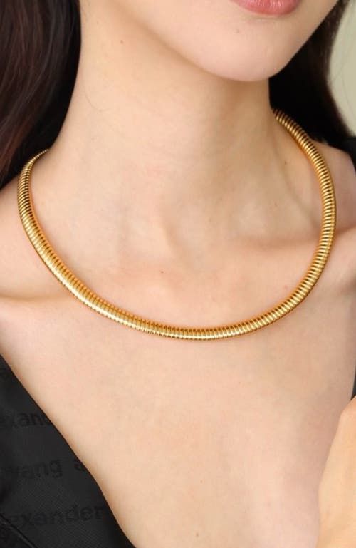 Rc Retro Chic Minimalist Choker In Gold
