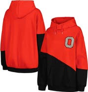 GAMEDAY COUTURE Women's Gameday Couture Scarlet/Black Ohio State Buckeyes Matchmaker Diagonal Cowl Pullover Hoodie