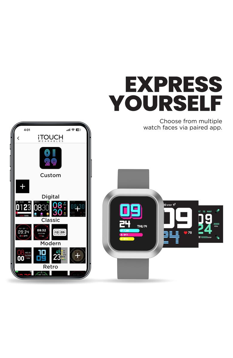 I TOUCH iTouch Flex Smartwatch, 43.5mm x 45.3mm, Alternate, color,