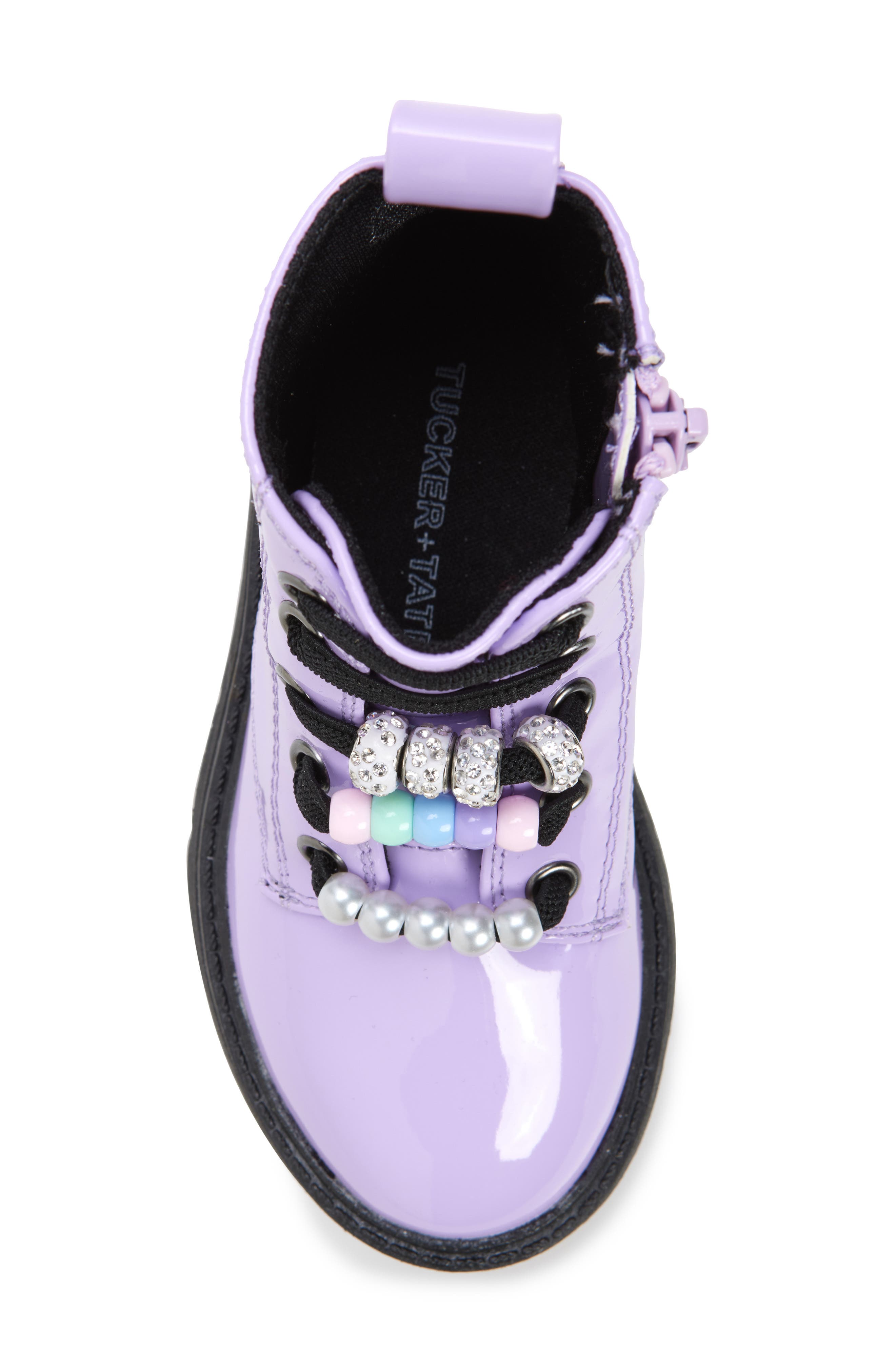 Tucker + Tate Kids' Paislee Charm Lug Boot, Alternate, color, Purple Petal