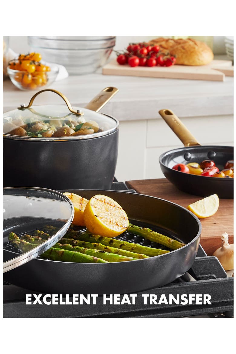 16-Piece Reserve Ceramic Nonstick Cookware Set, Alternate, color, BLACK