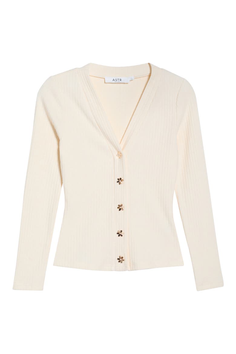 McKenzie V-Neck Cardigan, Alternate, color, CREAM
