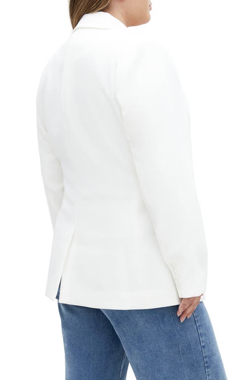 City Chic Kara Blazer In Ivory