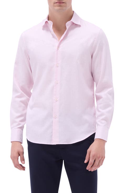 Axel Floral Jacquard Cotton Button-Up Shirt