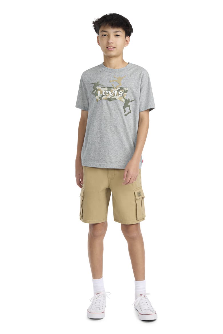 Kids' Skate Camo Batwing T-Shirt, Alternate, color, GREY HEATHER