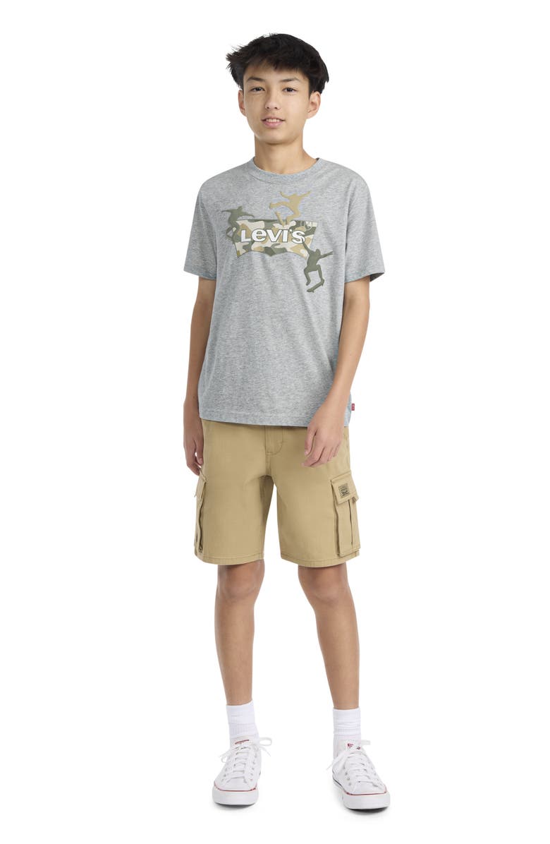 Levi's Kids' Skate Camo Batwing T-Shirt, Alternate, color, Grey Heather