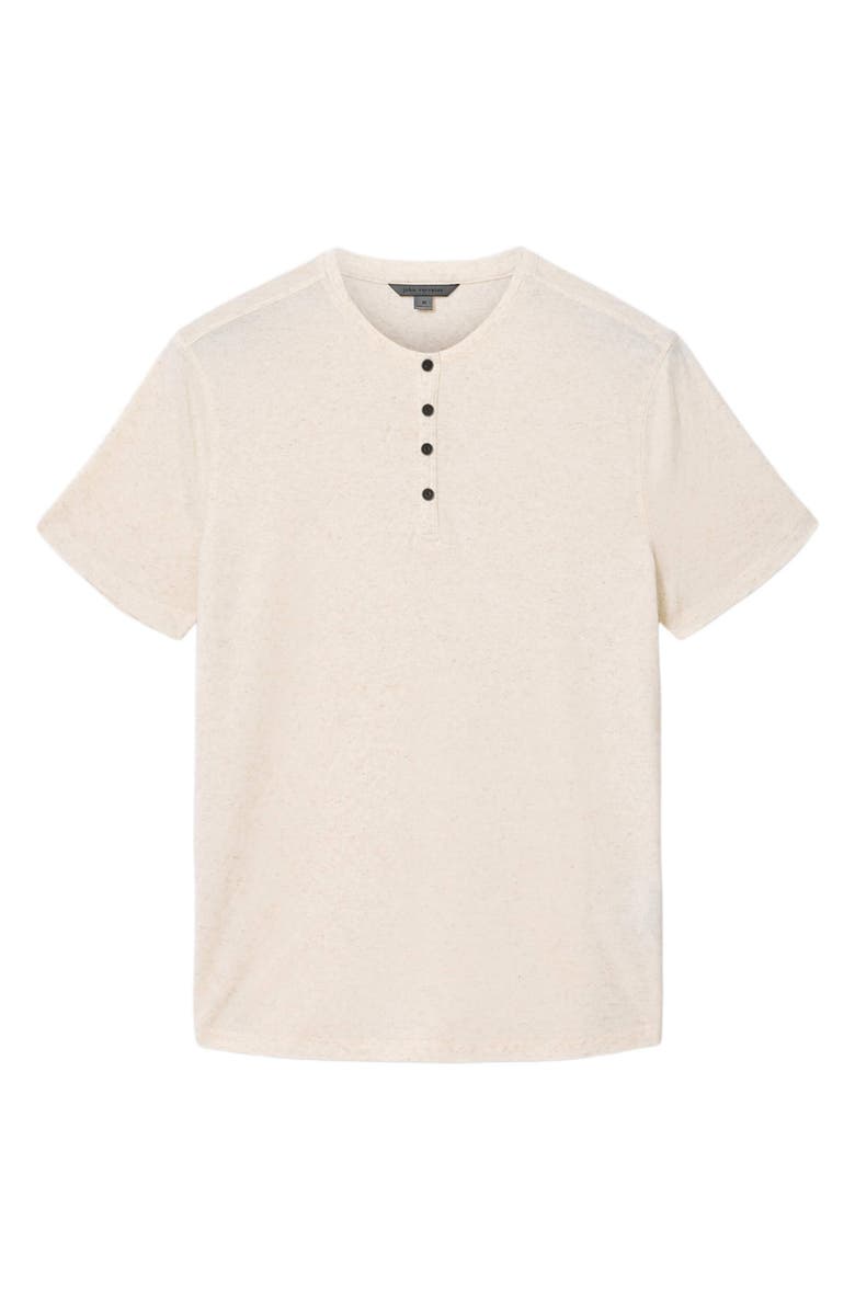 John Varvatos Elm Texture Short Sleeve Henley, Alternate, color, Linen