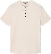 John Varvatos Elm Texture Short Sleeve Henley