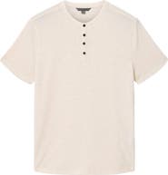 John Varvatos Elm Texture Short Sleeve Henley