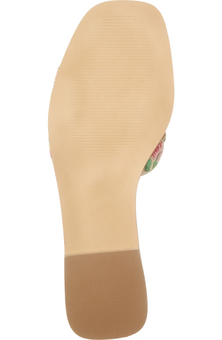 Steve Madden Hadyn Floral Embroidered Slide Sandal, Alternate, color,