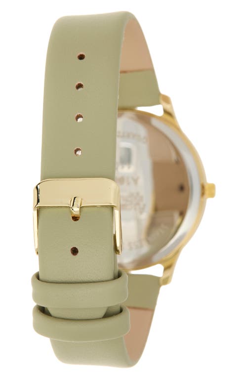 American Exchange Crystal Chronograph Faux Leather Strap Watch & Assorted Bracelets Set, 38mm In Green
