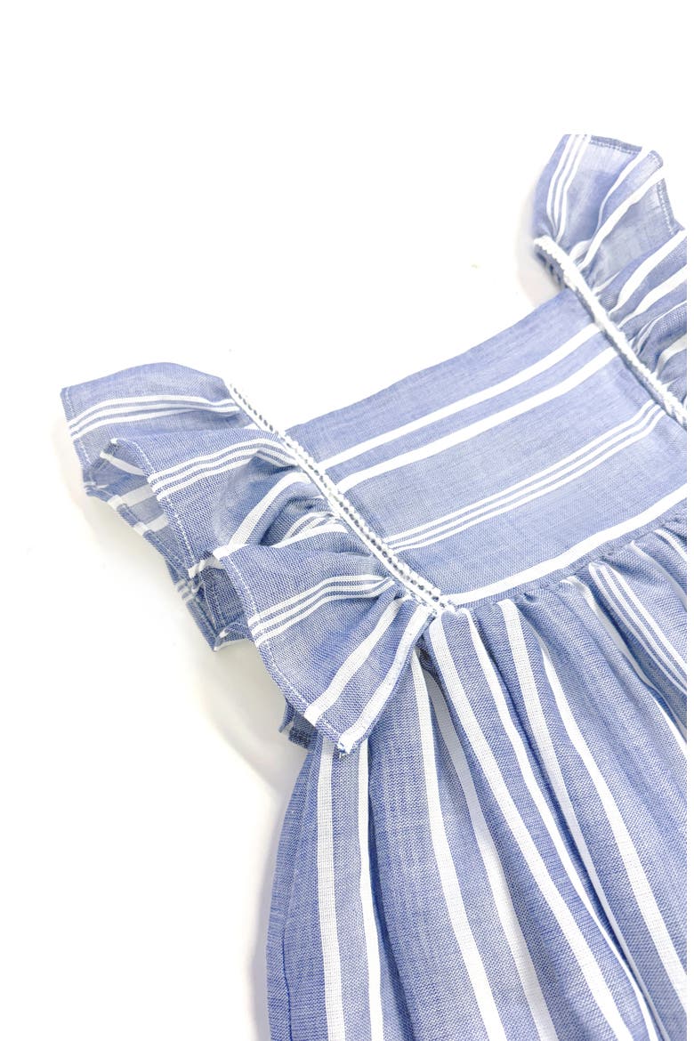 Kids' Terrie Stripe Chambray Dress, Alternate, color, BLUE