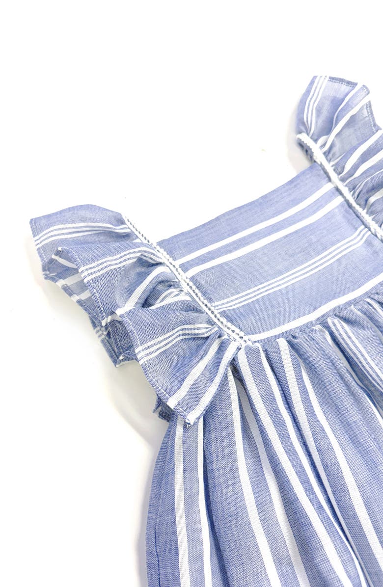 Pippa & Julie Kids' Terrie Stripe Chambray Dress, Alternate, color, Blue