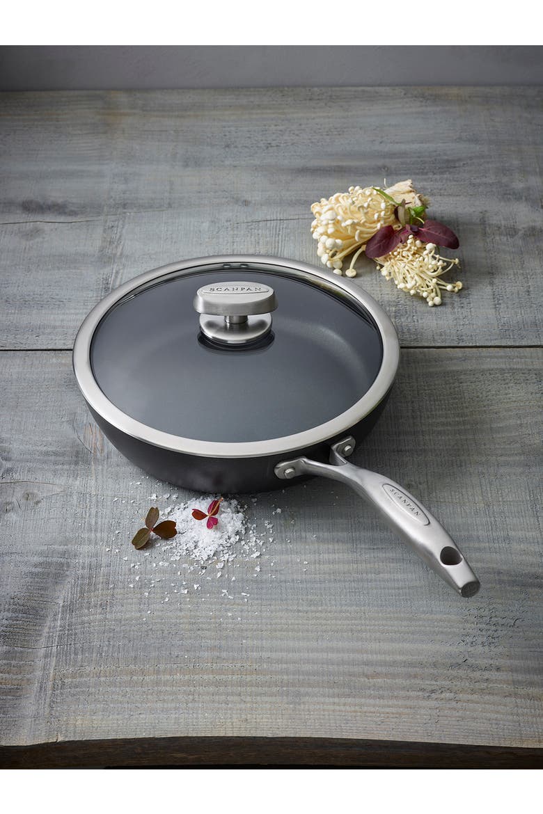 Pro IQ 10.25 Inch Covered Saute Pan, 2.75 Quart, Alternate, color, Black