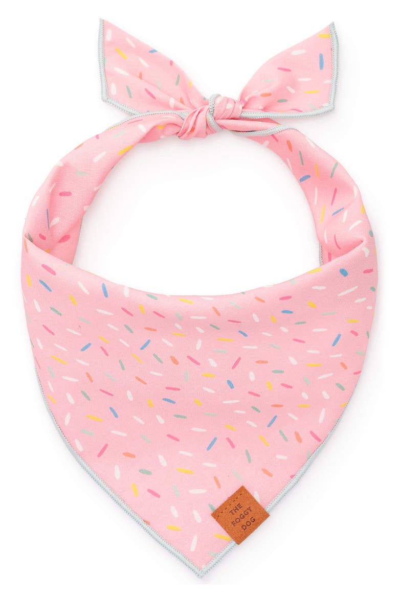 Sprinkles Dog Bandana, Main, color, PINK