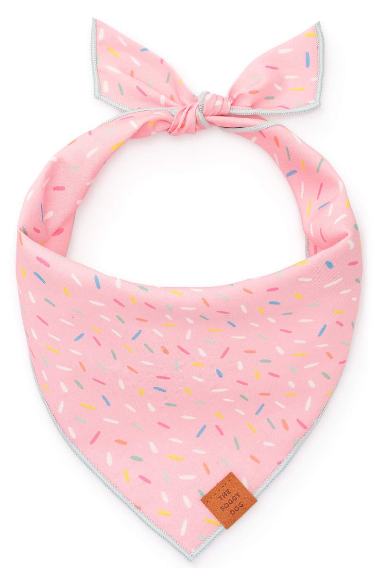The Foggy Dog Sprinkles Dog Bandana, Main, color, Pink