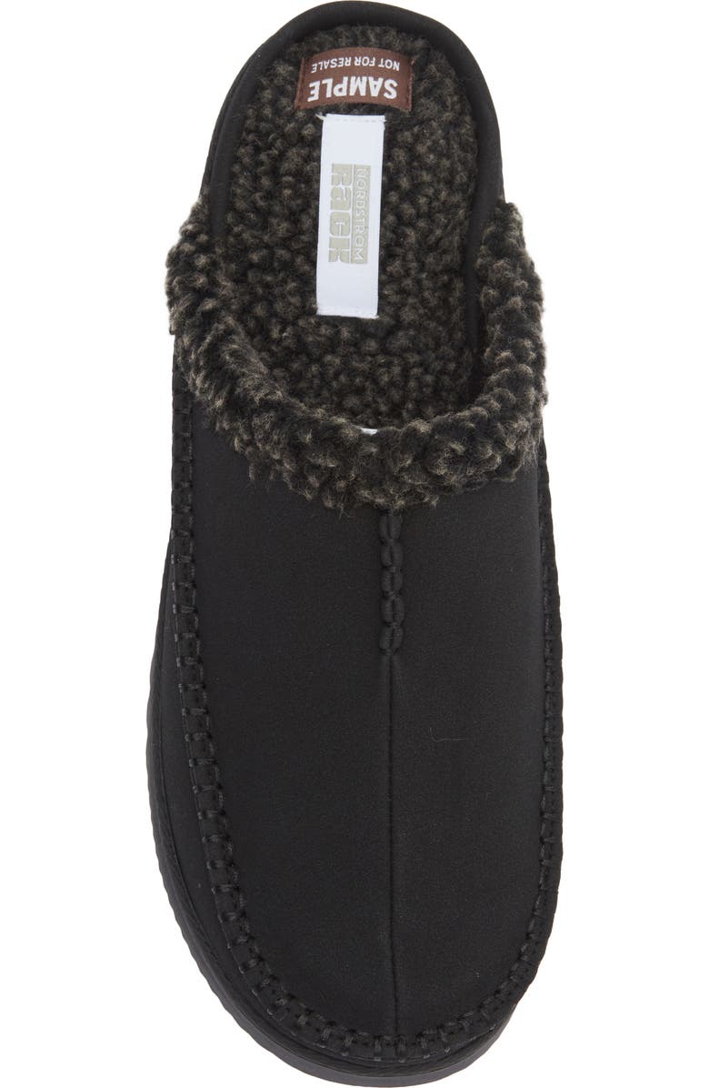NORDSTROM RACK Keon Faux Shearling Clog, Alternate, color, Black