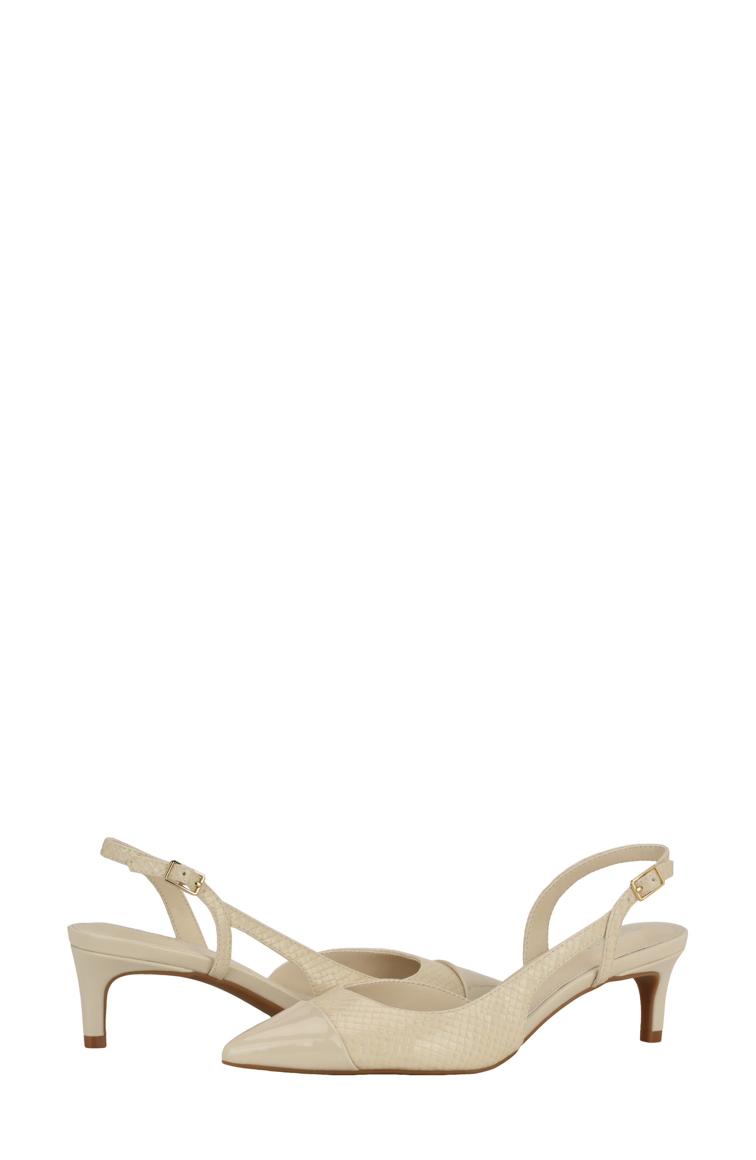 Slingback Kitten Heel Pump, Alternate, color, IVORY