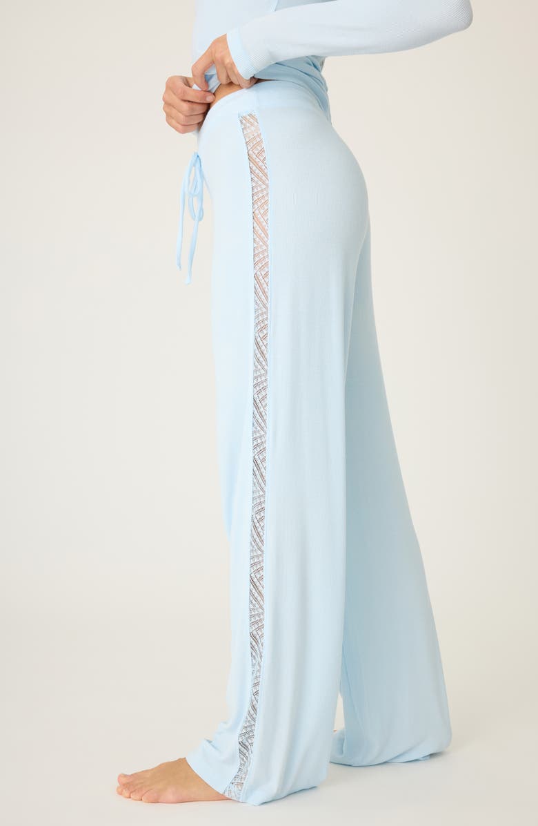 PJ Salvage Lacey Basics Stretch Modal Pajama Pants, Alternate, color, Blue Haze