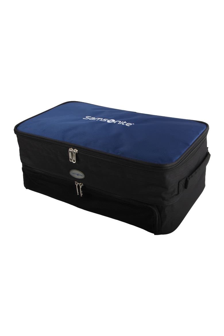 Expandable Golf Trunk Organizer, Main, color, Black/Blue
