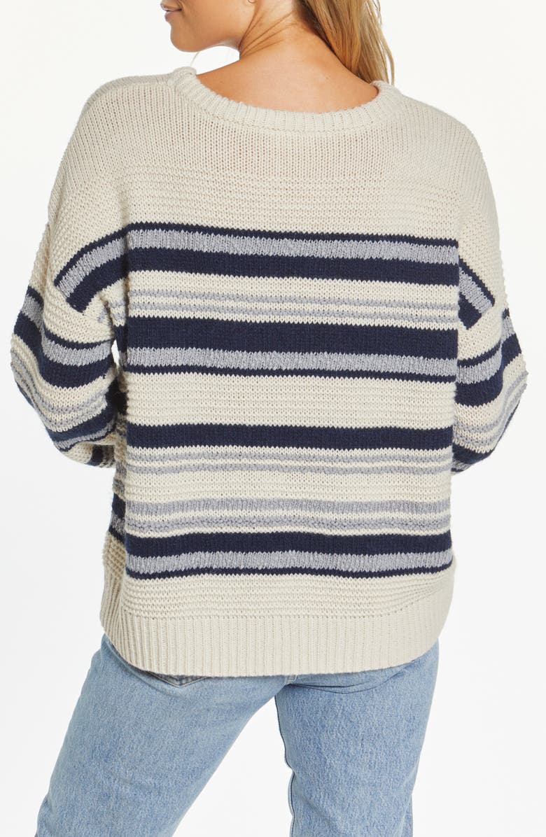 Thread & Supply Orla Sweater, Alternate, color, Navy Multi Stripe